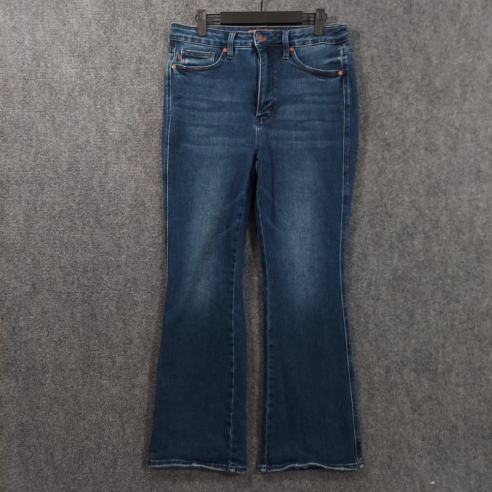 Judy Blue Bootcut Jeans Womens 11/30 Short Blue Dark Wash Stretch Denim